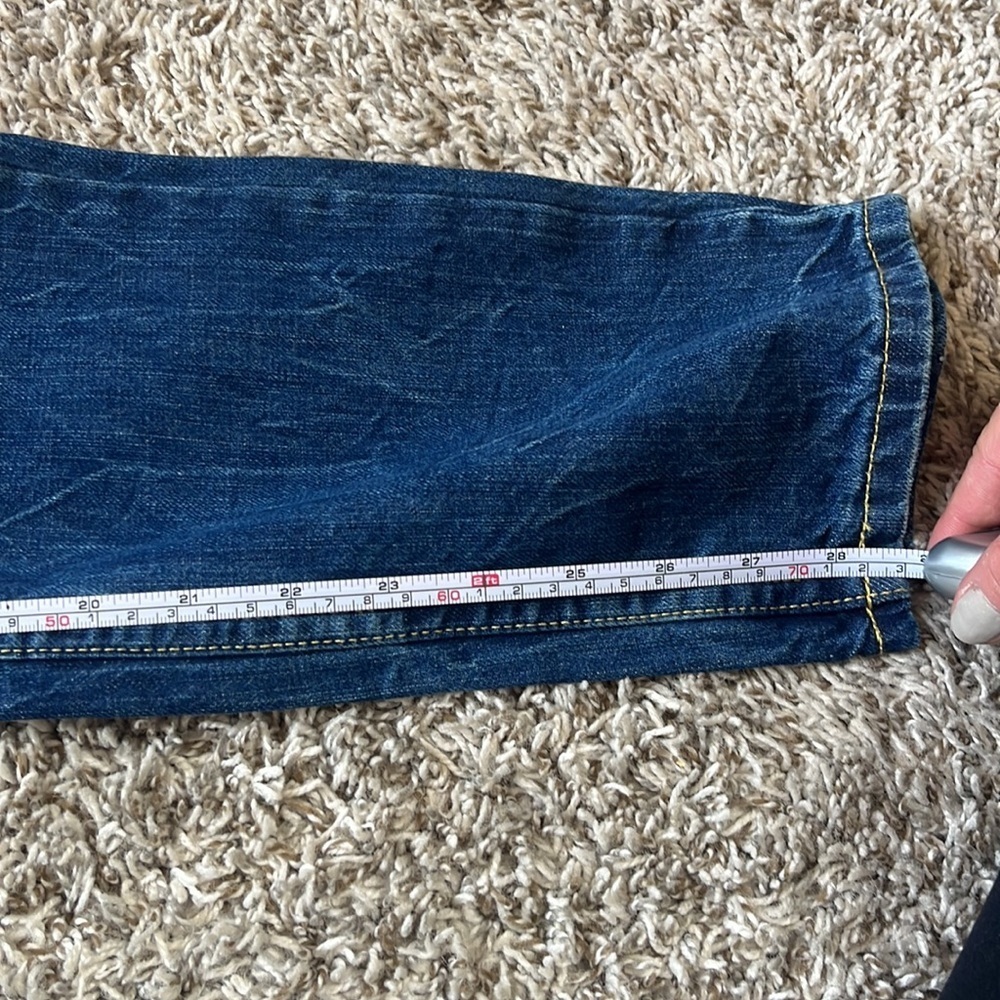 Levi's Denim Jean Regular Taper Distressed Blue size 16 - Picture 11 of 12